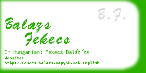 balazs fekecs business card